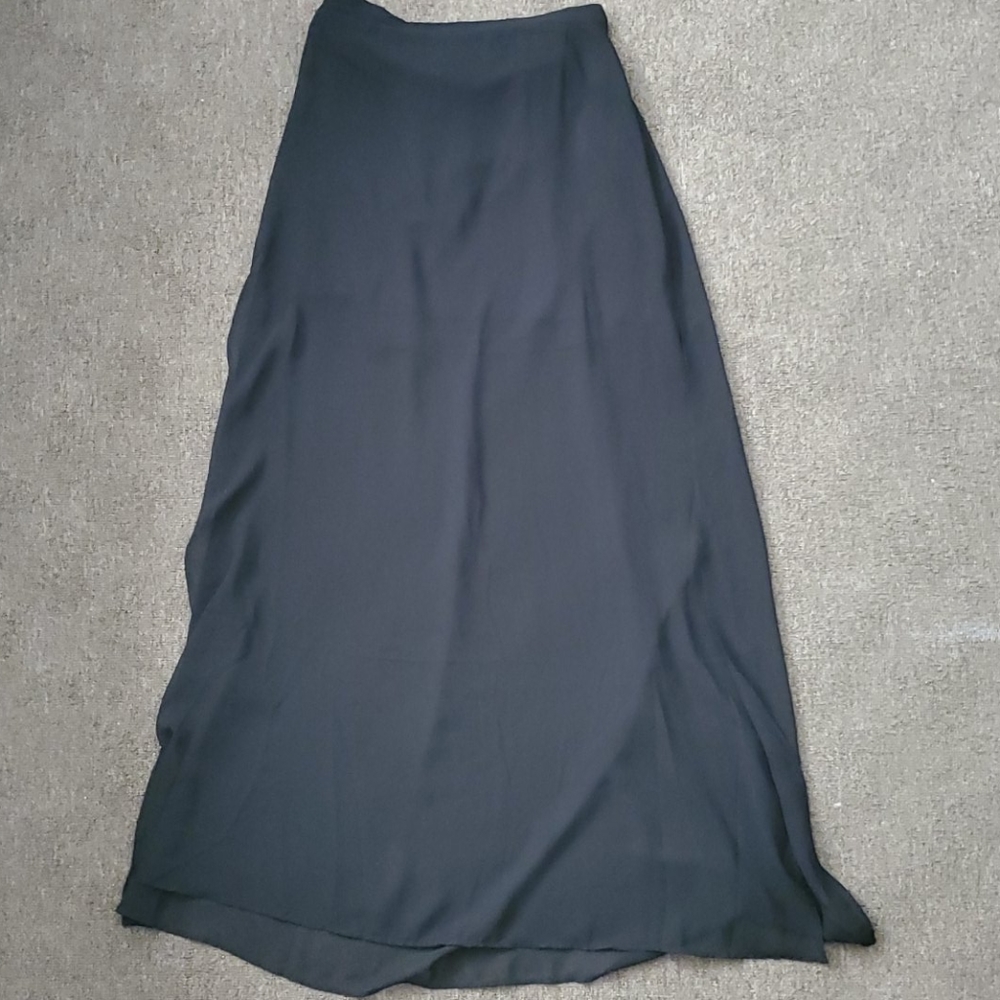 Black Long Skirt with Side Slit Size 6